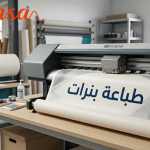 طباعة بنر احترافية لشركة لمسة للدعاية والإعلان.