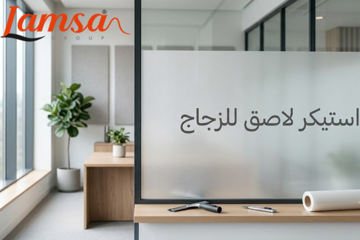 استيكر لاصق للزجاج يضيف خصوصية وأناقة للمكان