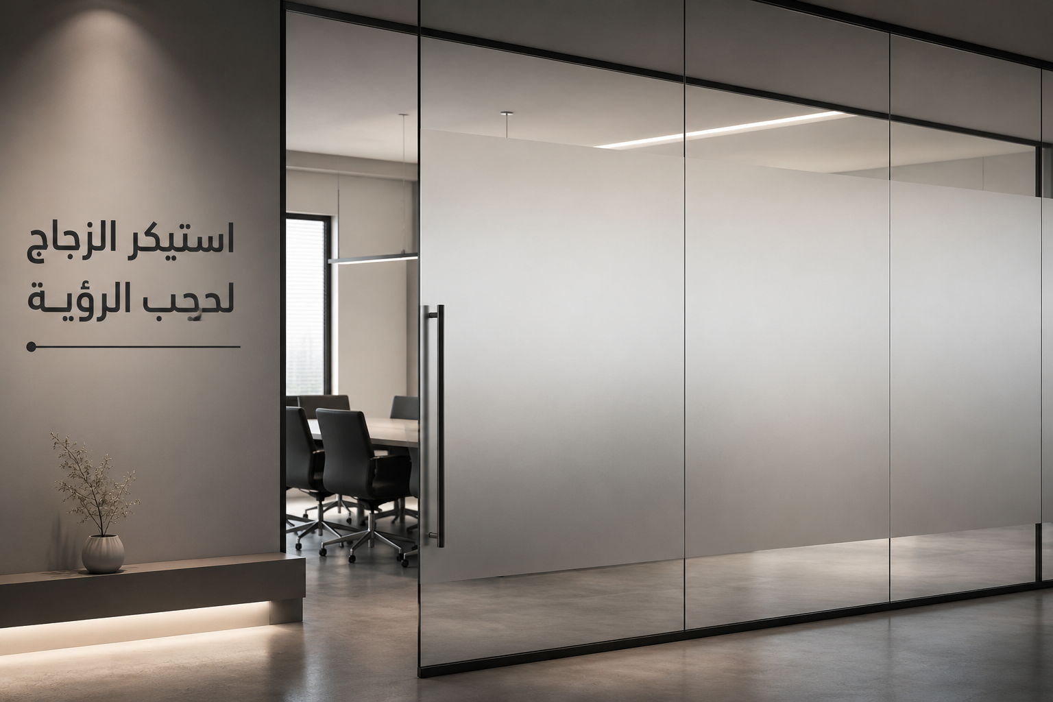 استيكر الزجاج لحجب الرؤية بتصميم عصري للمكاتب من شركة لمسه