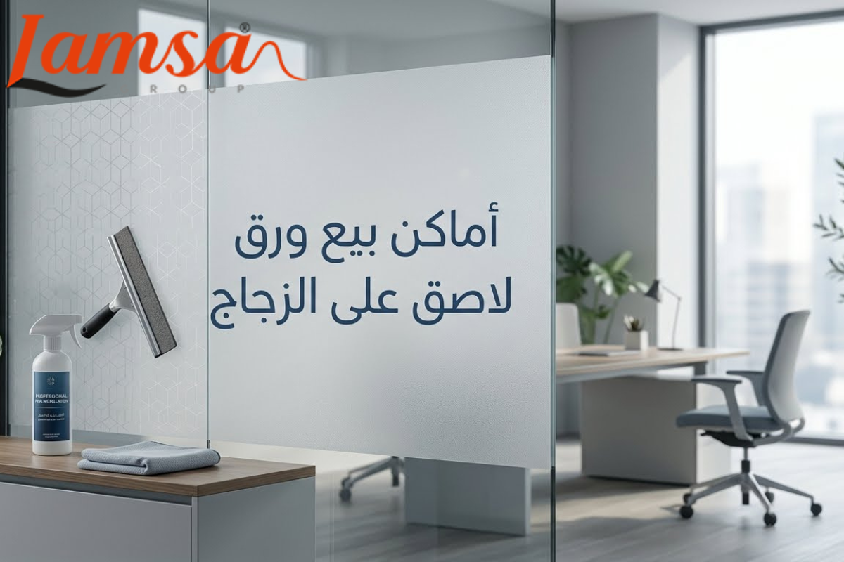 رول استيكر زجاج عالي الجودة مناسب للمنازل والمكاتب والمحلات التجارية.