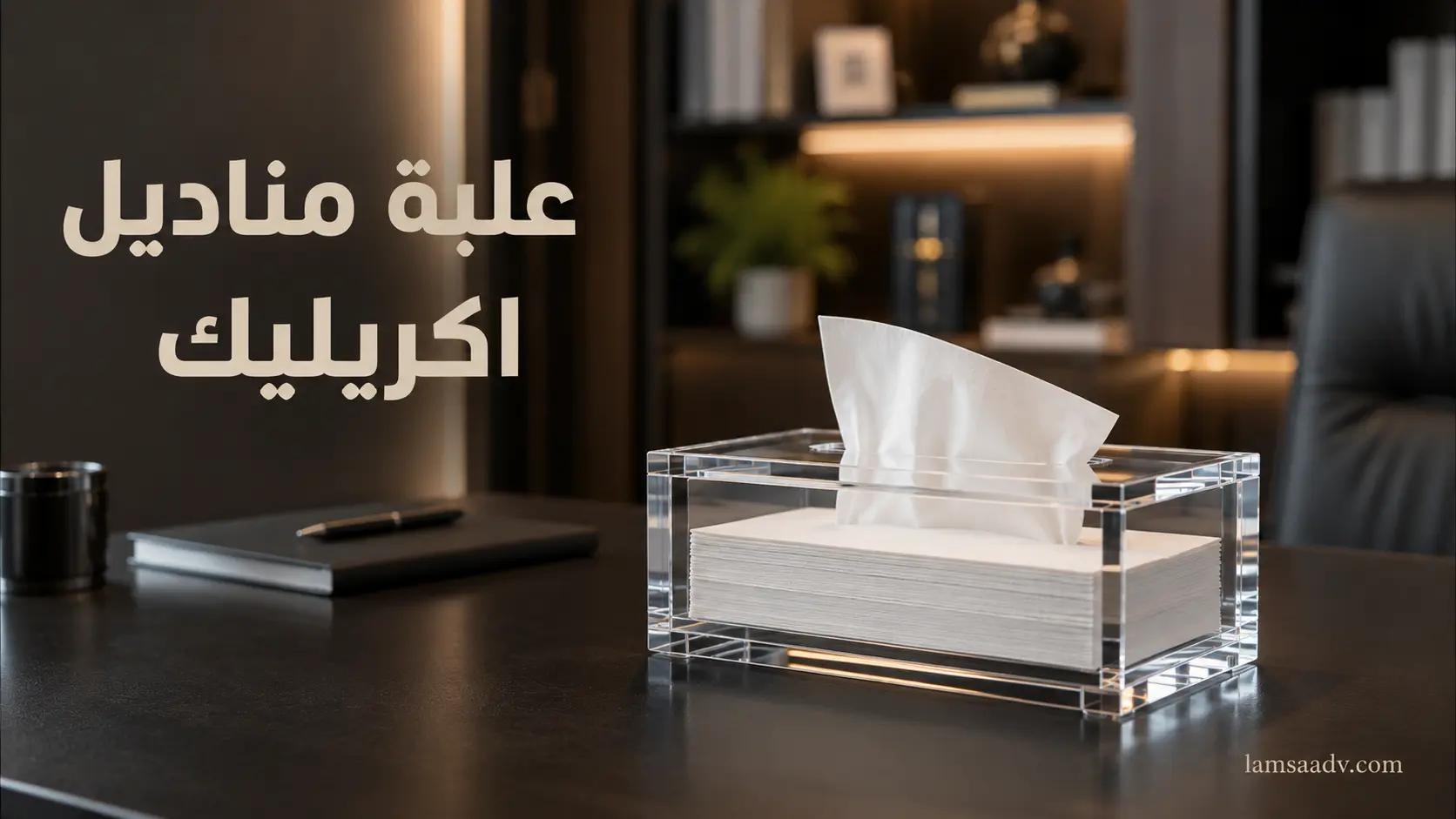 علبة مناديل اكريليك